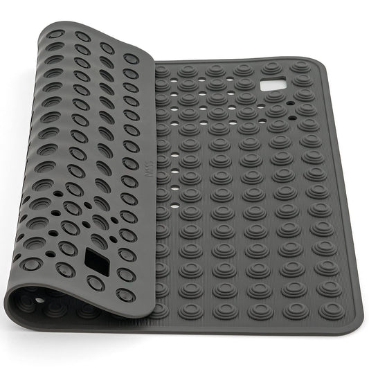 Tatkraft Detail 60x60cm Black Non Slip Shower Mat for Inside Shower - Made in Italy