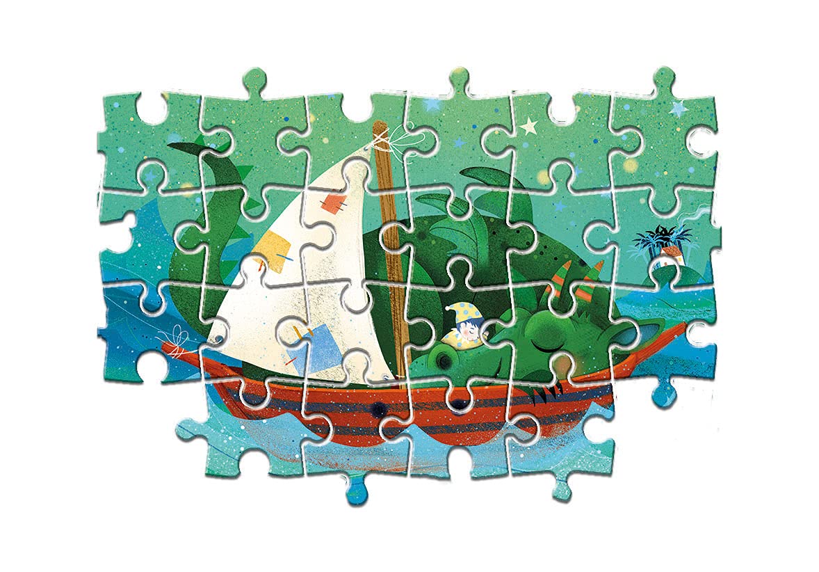 Clementoni Sweet Dreams Jigsaw Puzzle 2x20 Pieces, 100% Recycled Materials - Made In Italy