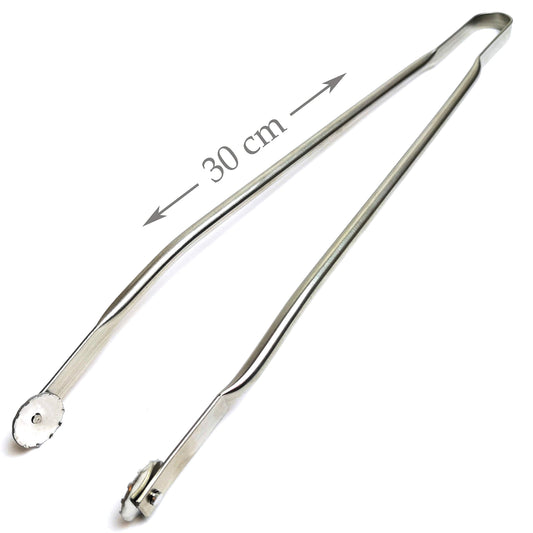 Grillup 30 cm Stainless Steel Barbecue Tongs with Wheels – Made in France