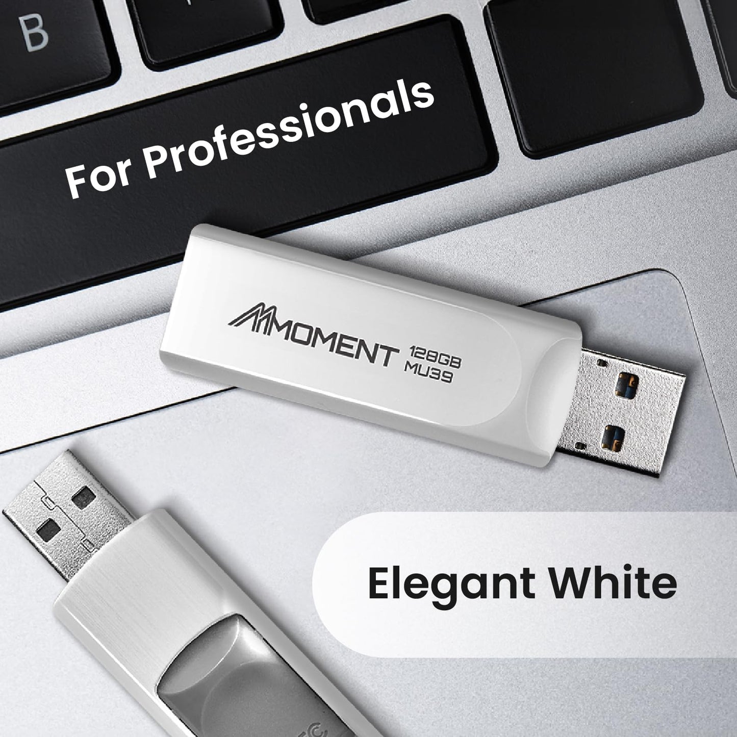 MMOMENT MU39 128GB USB 3.1 Gen1 Flash Drive, Read Speed up to 100MB/s - Made in Taiwan