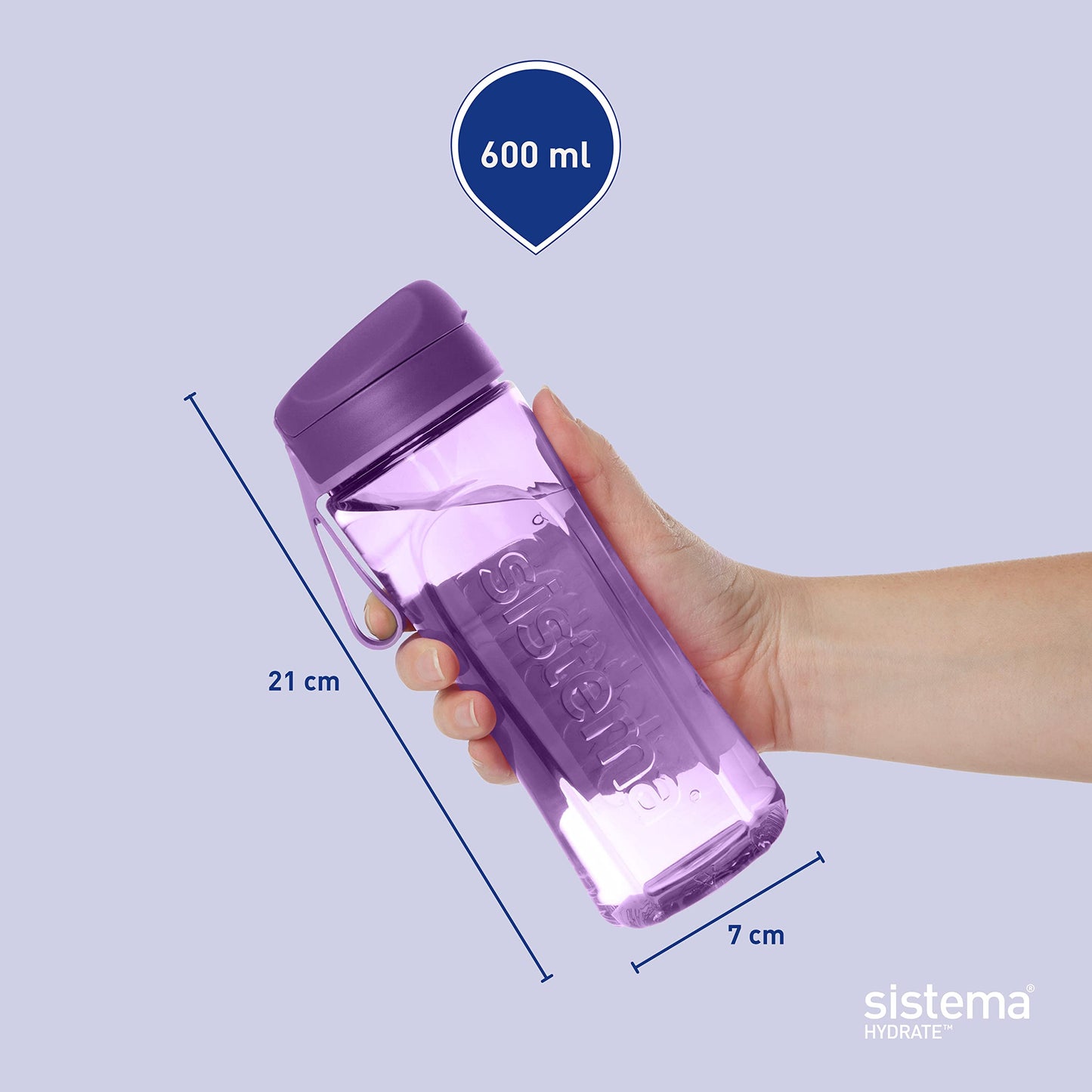 Sistema 600 ml Hydrate Tritan Swift Water Bottle | Recyclable with TerraCycle® - Made in New Zealand