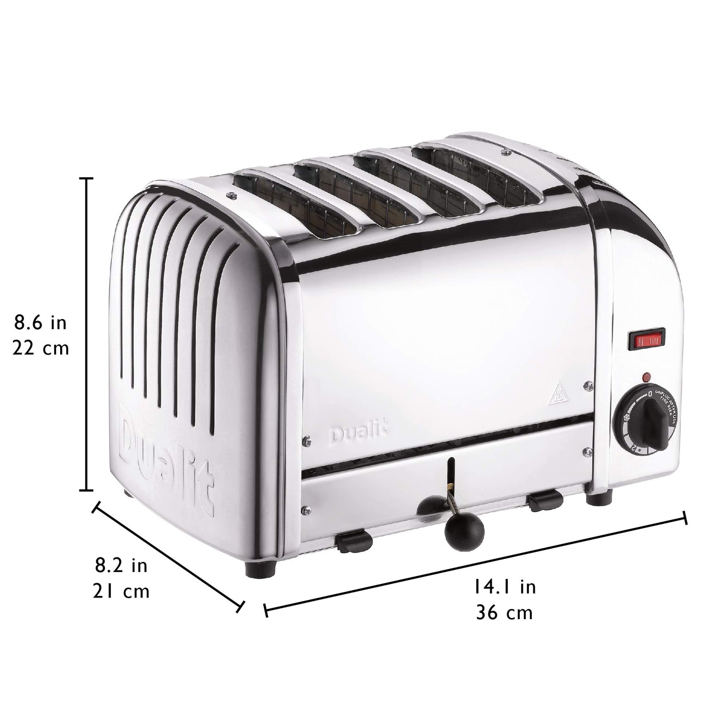 Dualit Classic 4 Slice Vario Stainless Steel Toaster - Hand built in the UK