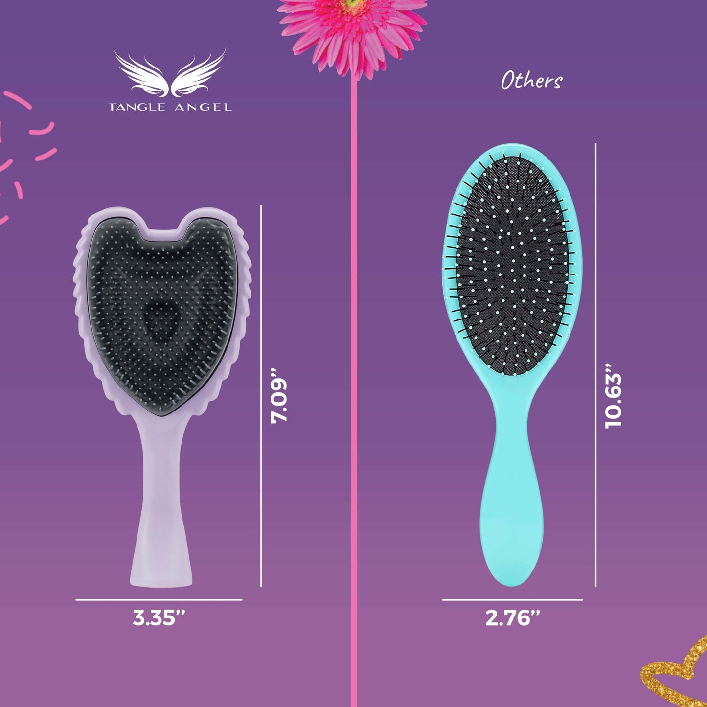 Tangle Angel REBORN Angel Detangling Eco Friendly Hair Brush - Made in UK