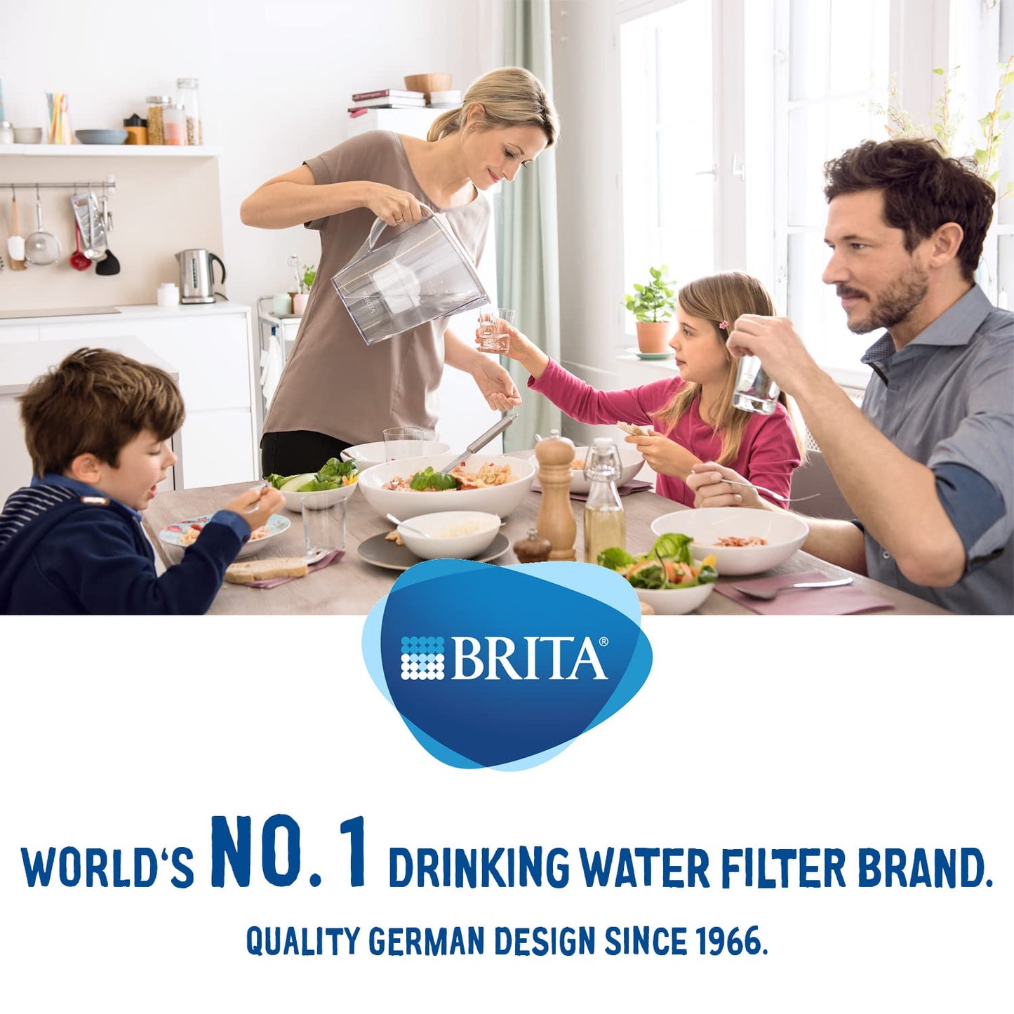 BRITA Marella 2.4L Fridge water filter jug include 3 x MAXTRA+ filter cartridges - Made in Germany