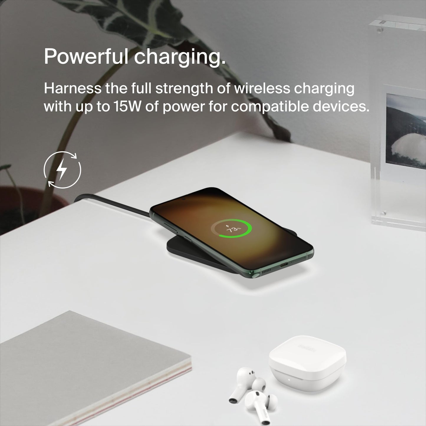 Belkin BoostCharge Pro 15W Fast Wireless Charger (Black) - Made in Vietnam