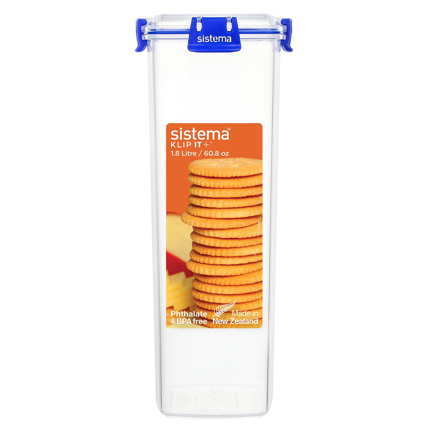 Sistema KLIP IT PLUS 1.8L Cracker Food Storage Container | Recyclable with TerraCycle® - Made in New Zealand