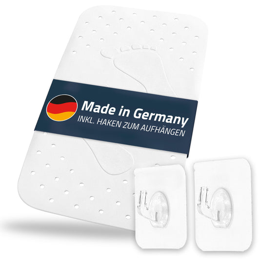 Step White Bath Mat 38 x 72 cm 100% TPE - Made in Germany