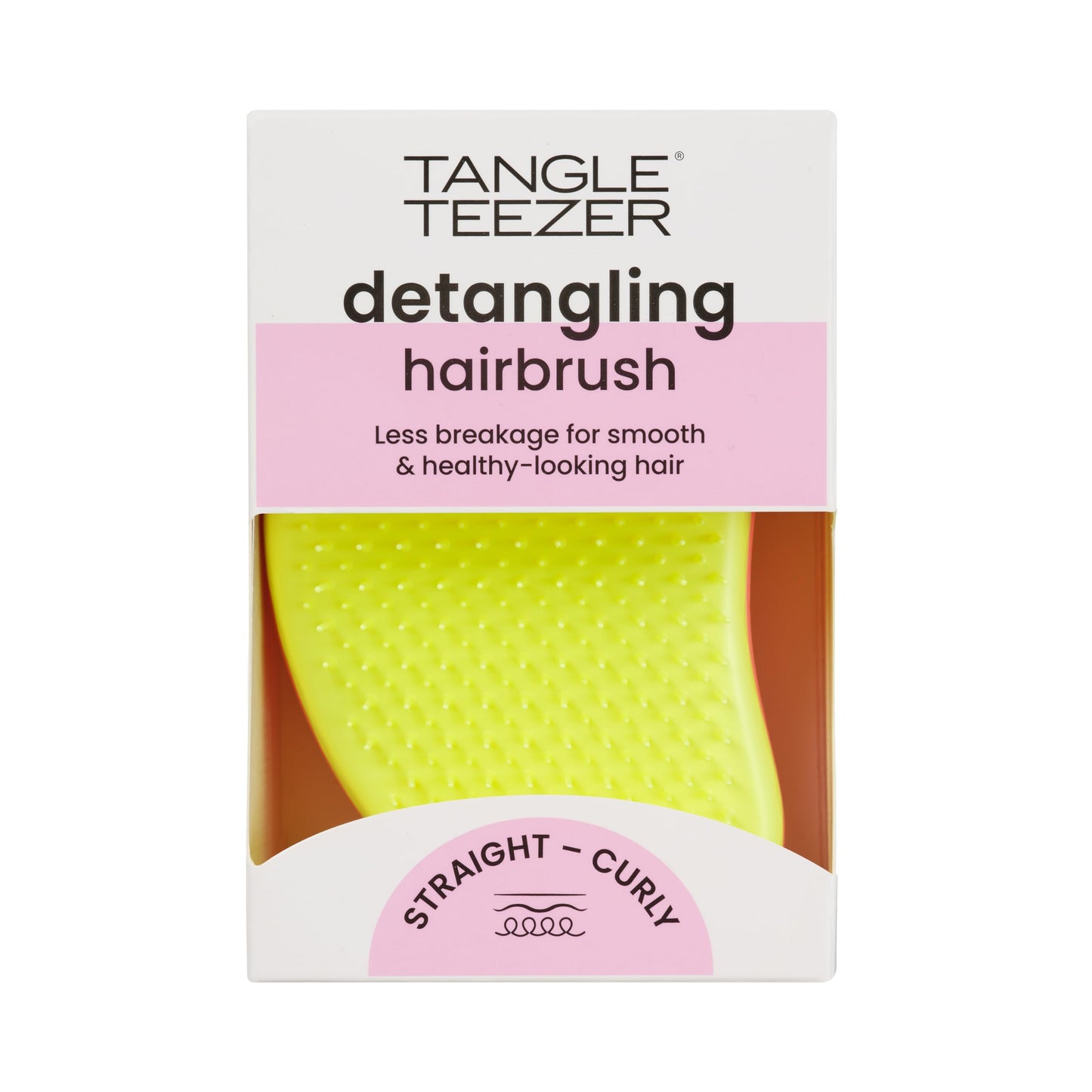 Tangle Teezer The Original Detangling Hairbrush (Salmon Pink & Hyper Yellow) - Made in UK