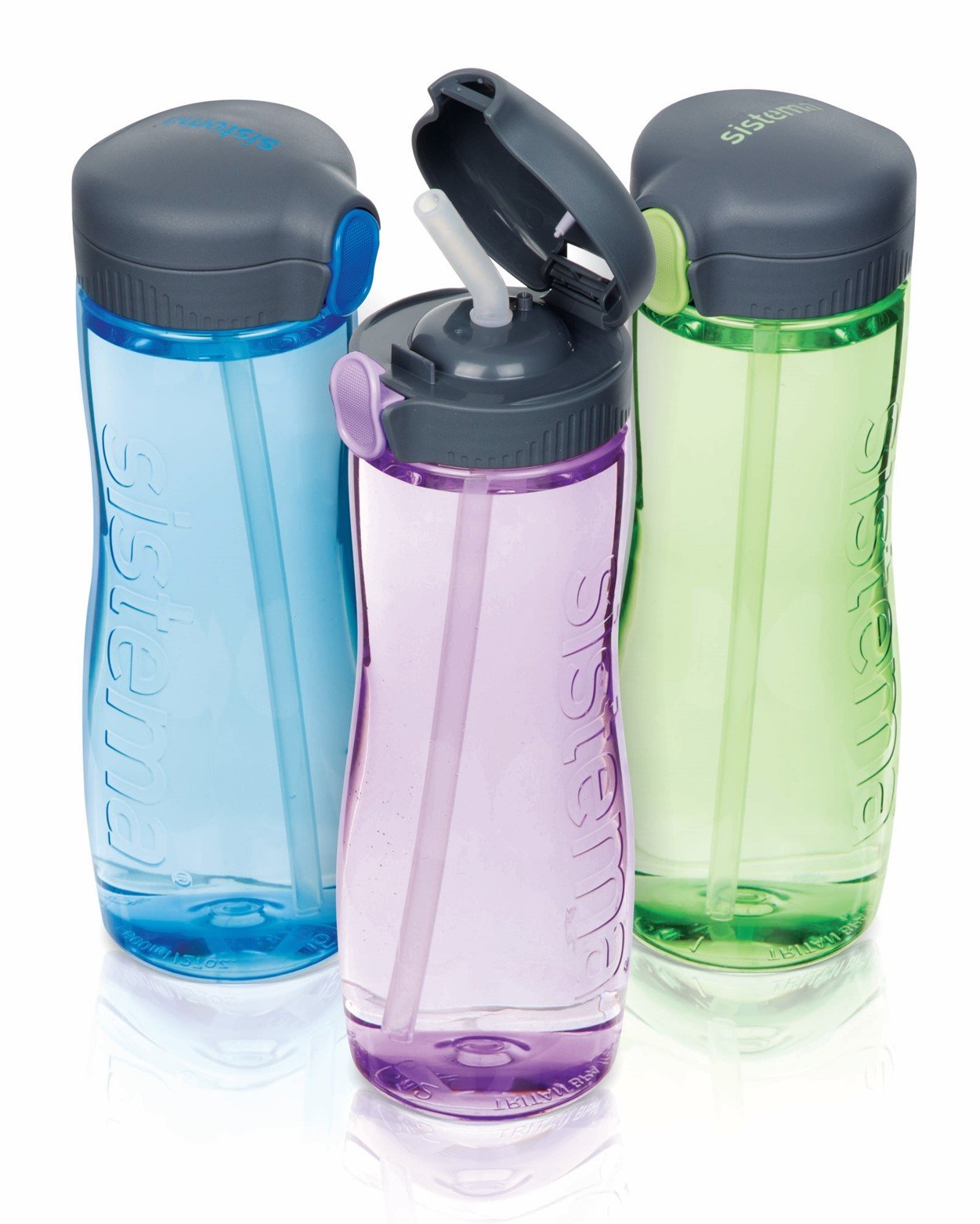 Sistema 800 ml Hydrate Quick Flip Water Bottle - Made in New Zealand