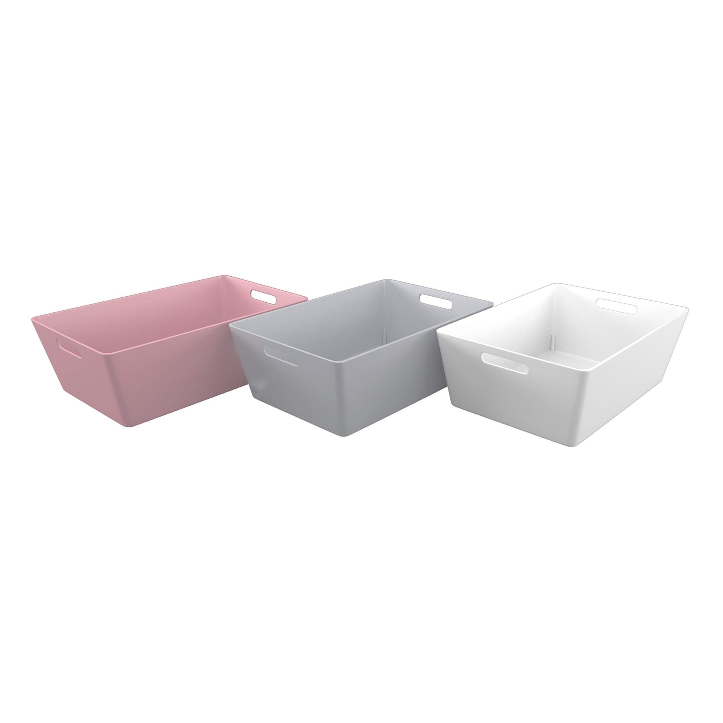 Wham Bam Plastic Storage Basket (White) - Made in Uk