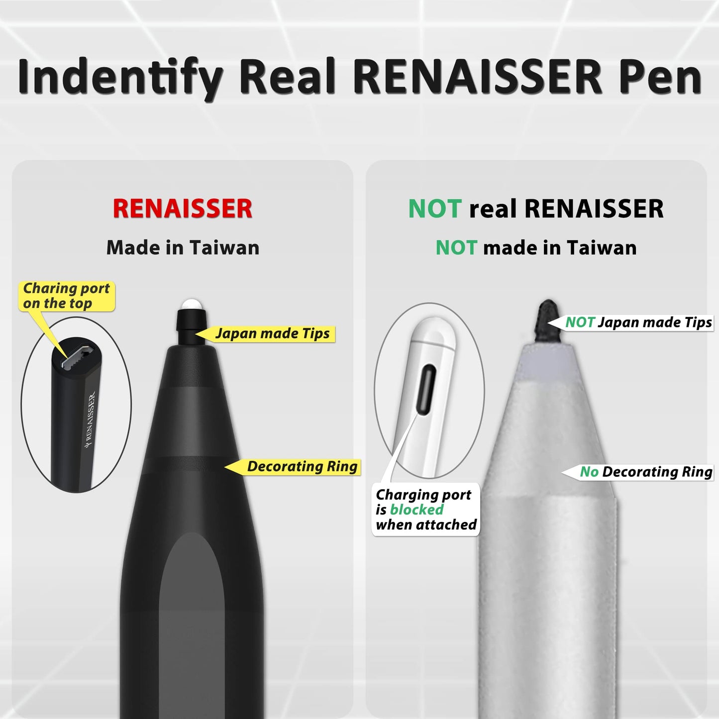 RENAISSER Raphael 520 Stylus for Surface - Made in Taiwan