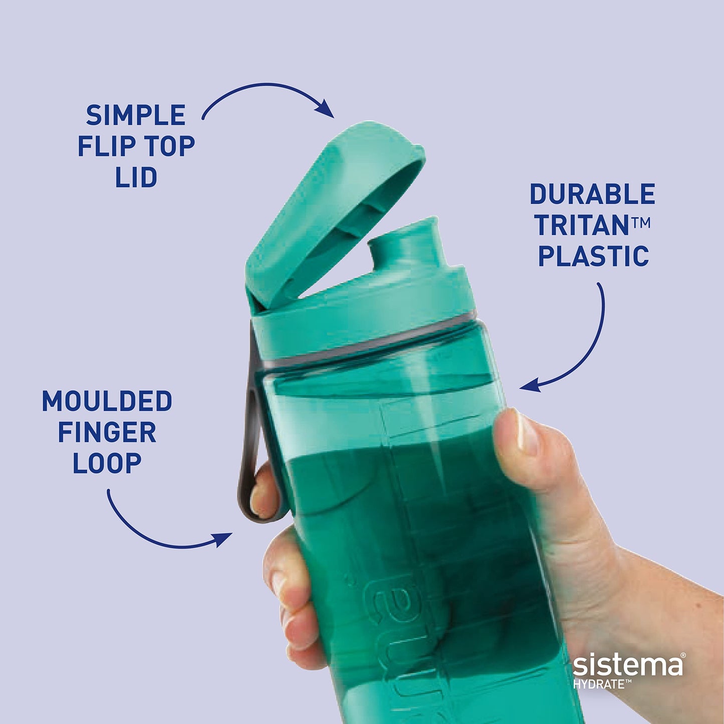 Sistema 600 ml Hydrate Tritan Swift Water Bottle | Recyclable with TerraCycle® - Made in New Zealand