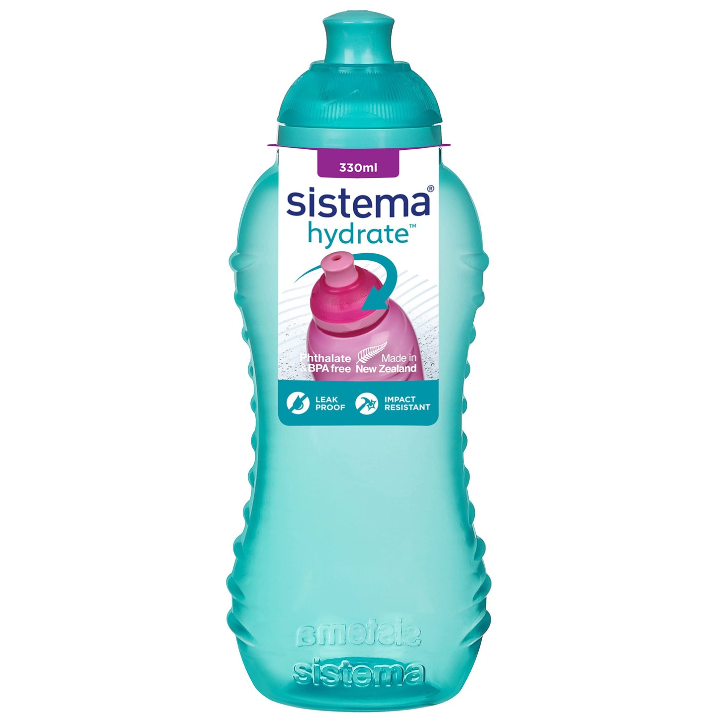 Sistema 330 ml Twist 'n' Sip Squeeze Kids Water Bottle - Made in New Zealand