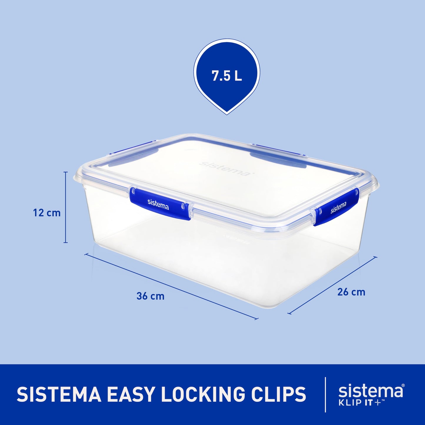 Sistema KLIP IT PLUS 7.5L Food Storage Containers - Made in New Zealand