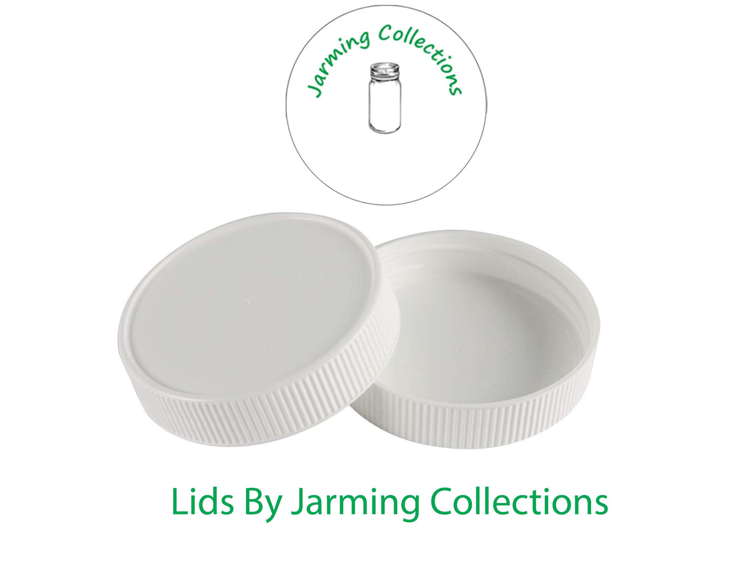 JARMING COLLECTIONS 24oz Glass Jars with Lids (Set of 2) - Made in USA