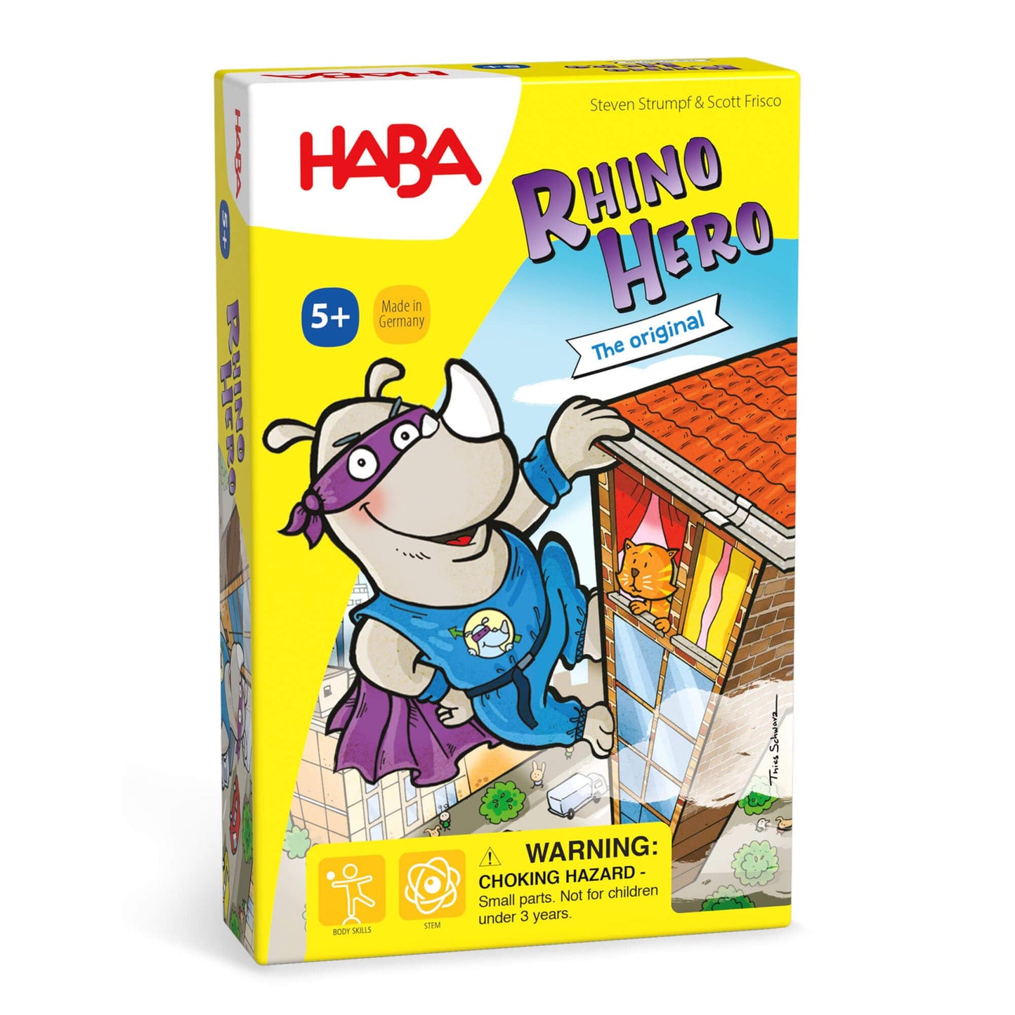 HABA Rhino Hero- A 3D stacking games for ages 5+ English version - Made in Germany