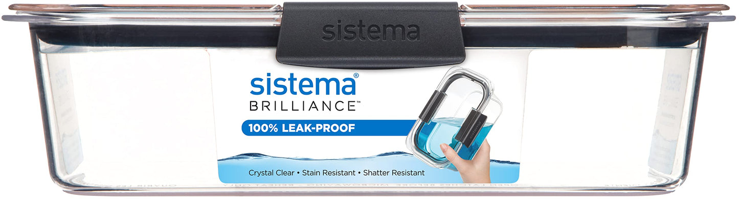 Sistema Brilliance 2L Leakproof Food Storage Container - Made in New Zealand