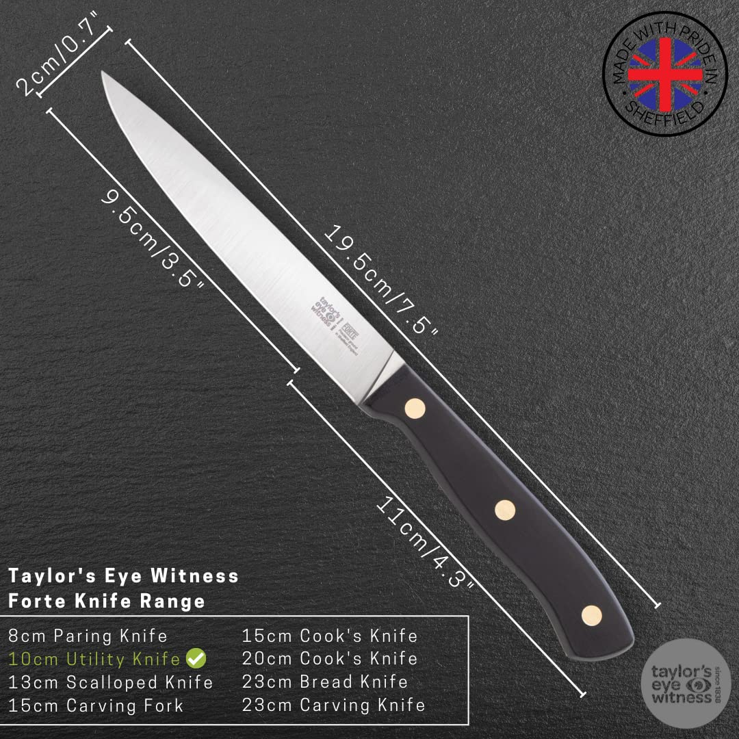 Taylors Eye Witness Forte Range 12.5cm High Carbon Stainless Steel Utility Knife - Made in England