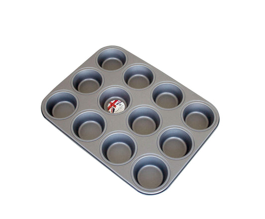 Samuel Groves 12 Non Stick Yorkshire Pudding Fairy Muffin Cake Tray - Made in UK