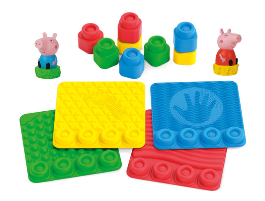 Clementoni Peppa Pig Soft Blocks Sensory Playset for 18+ Month - Made in Italy