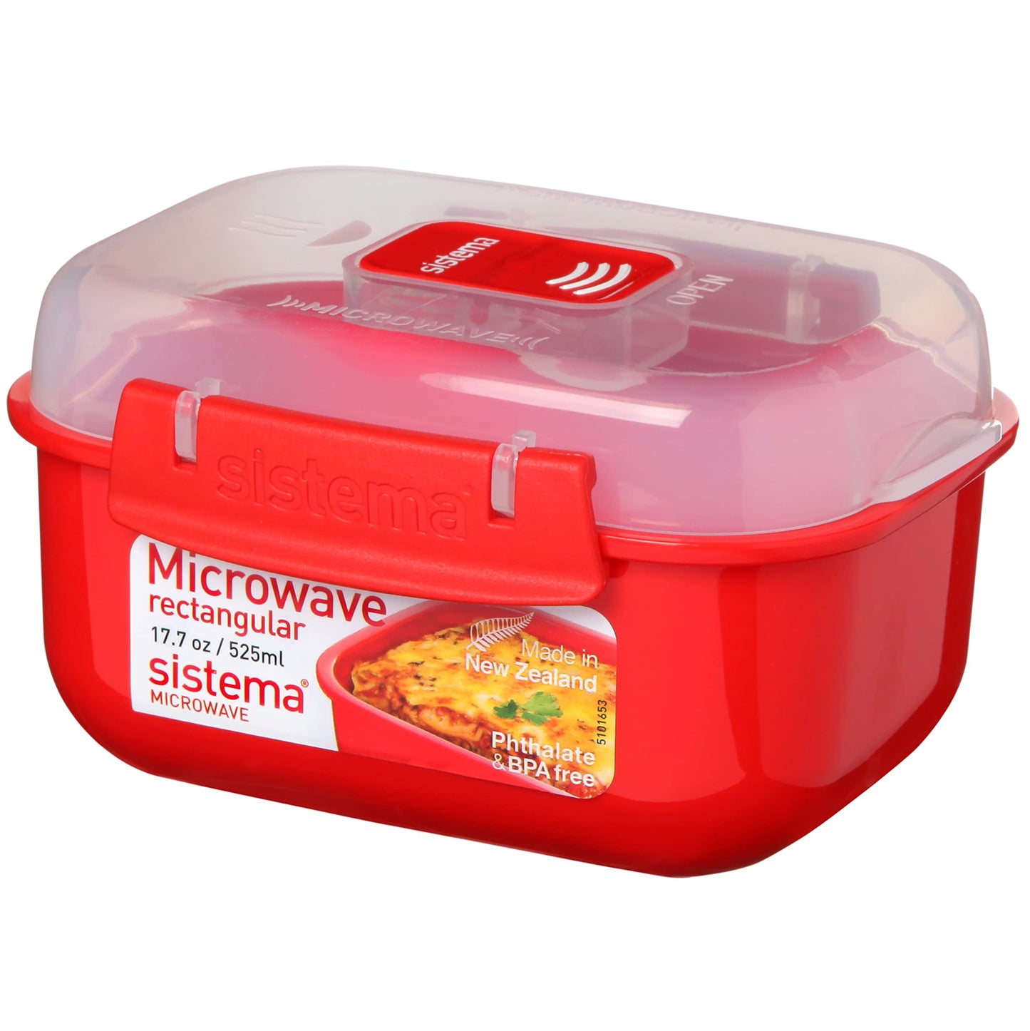 Sistema 525 ml Rectangle Microwave Container - Made in New Zealand