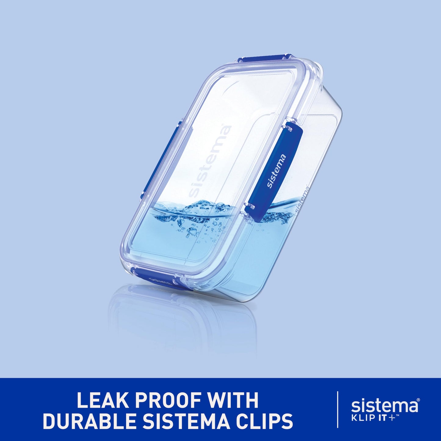 Sistema KLIP IT PLUS 1L Leakproof Food Storage Containers (4 Count) - Made in New Zealand