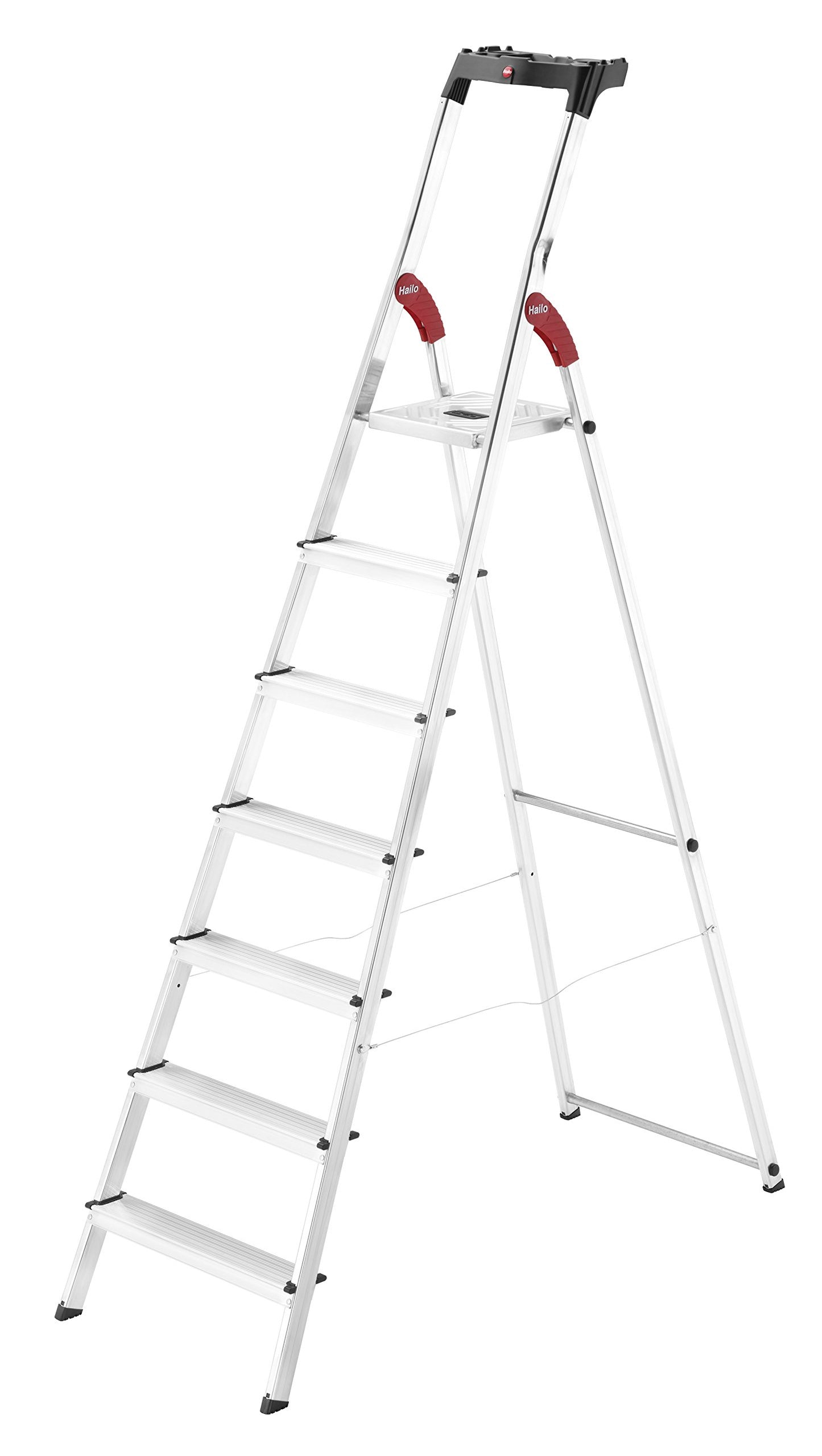 Hailo 8160-707 L60 7 Steps Safety Ladder - Made in Germany