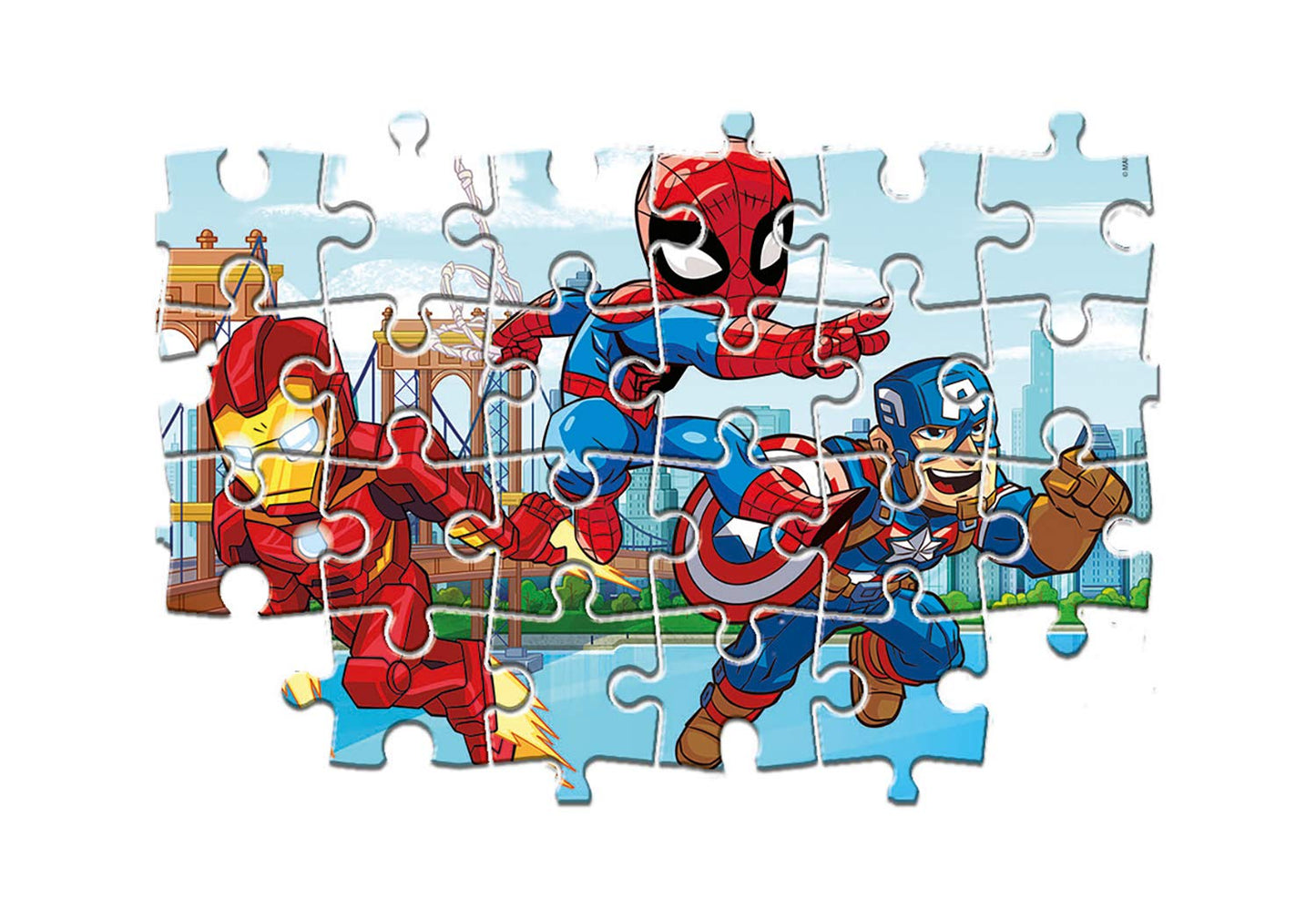 Clementoni Marvel Super Hero Jigsaw Puzzle 3x48 Pieces, 100% Recycled Materials - Made In Italy