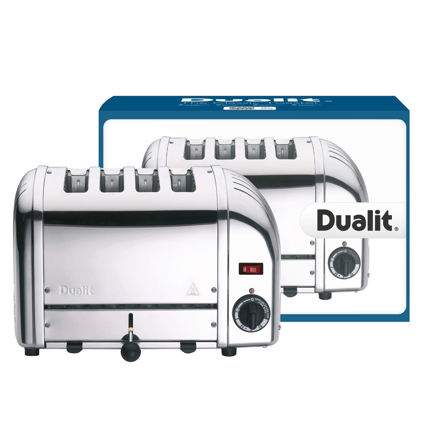 Dualit Classic 4 Slice Vario Stainless Steel Toaster - Hand built in the UK