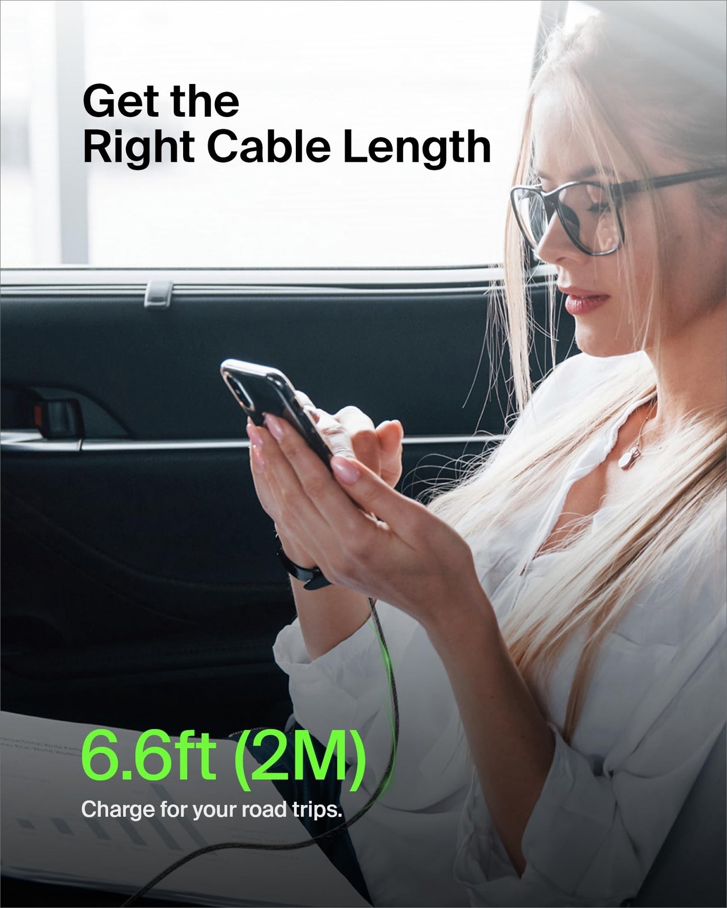 Belkin BoostCharge Braided USB-C to USB-A 2M Cable (Black) - Made in Vietnam