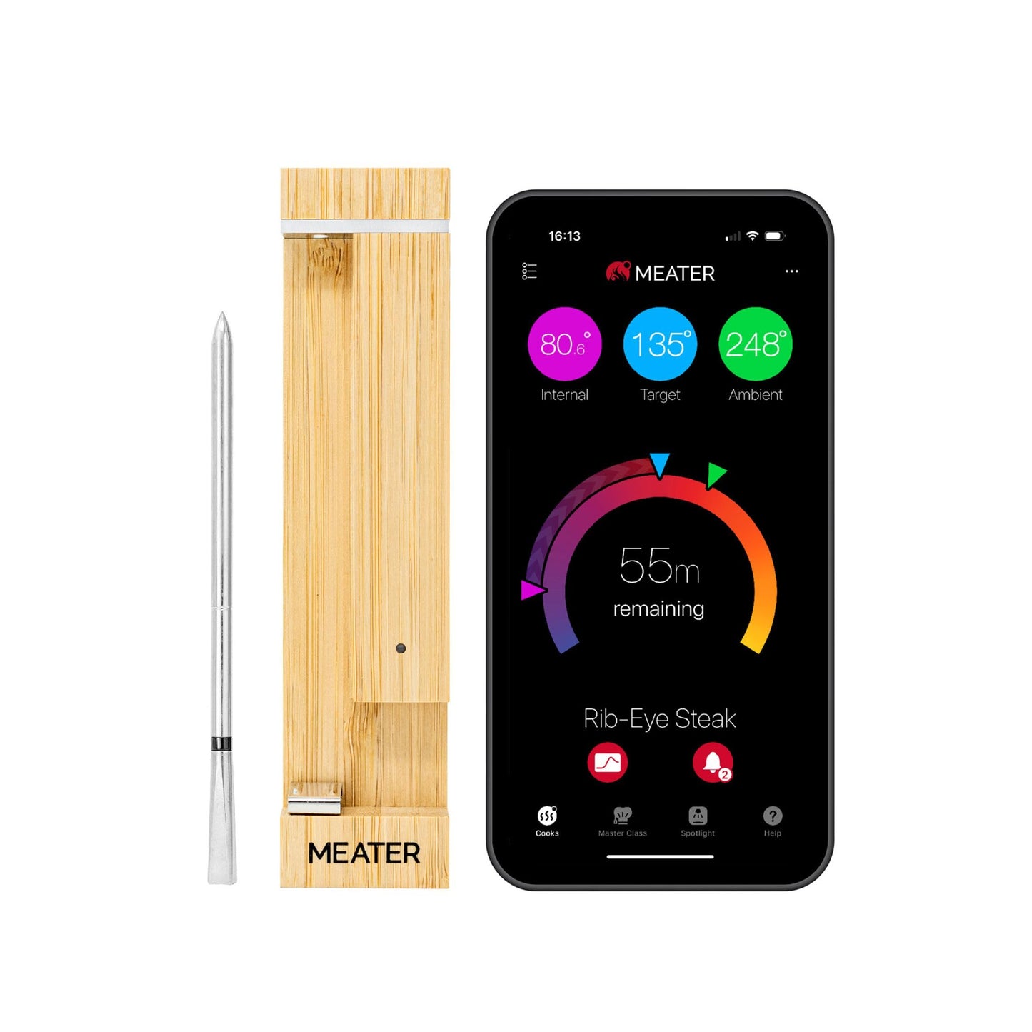 MEATER Pro / 2 Plus: Wireless Smart Bluetooth Meat Thermometer with Free App - Made in Taiwan