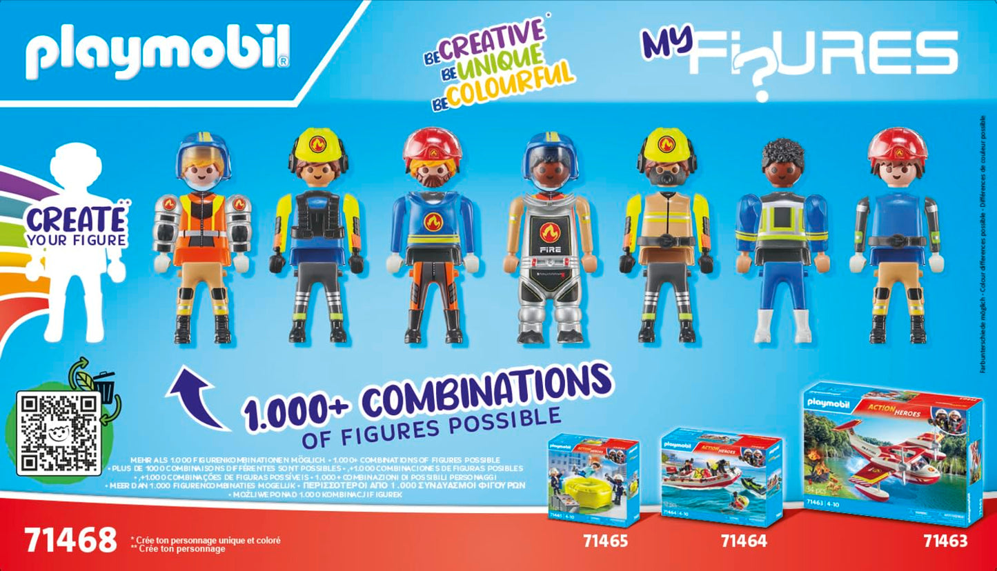 Playmobil Fire Rescue Figures with Detachable Accessories, Ages 5+ - Made in Malta