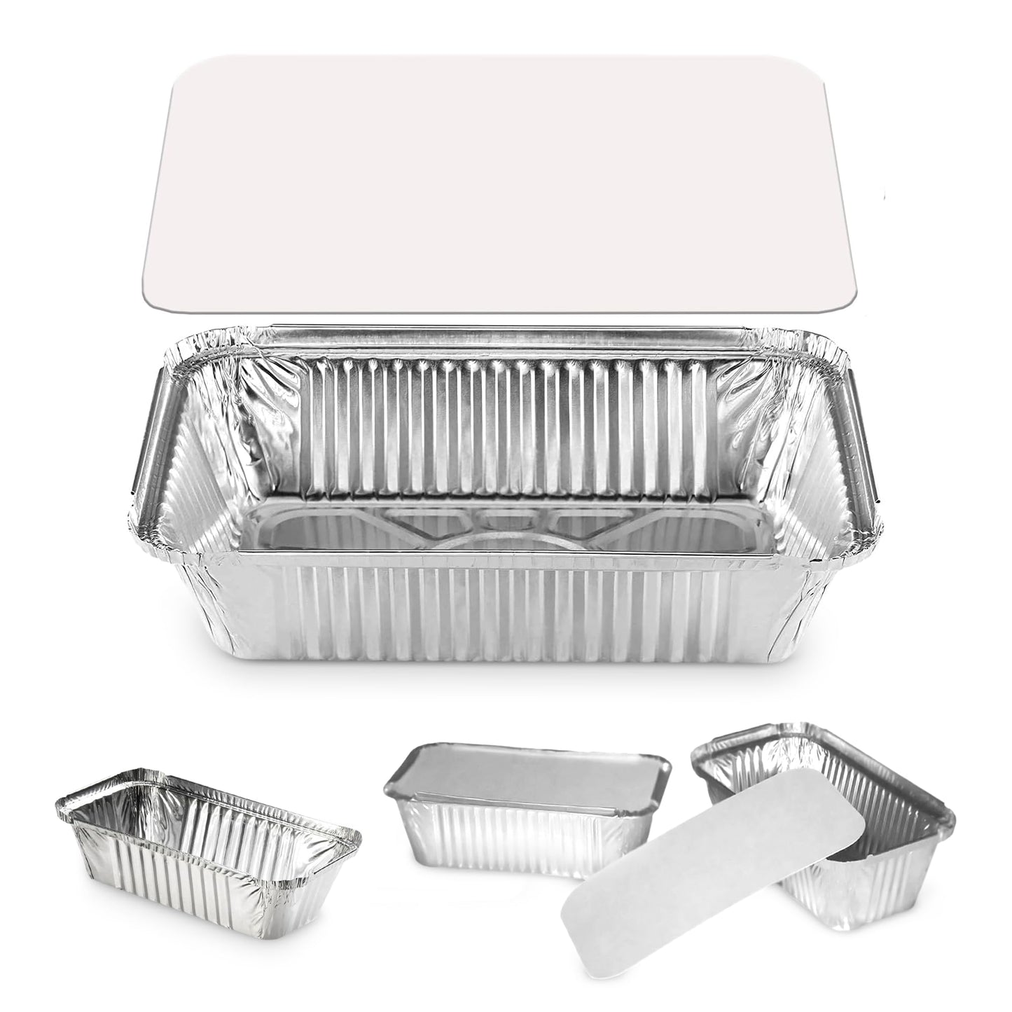 MARENT Large Aluminium FOIL Food CONTAINERS 50 pcs - Made in England