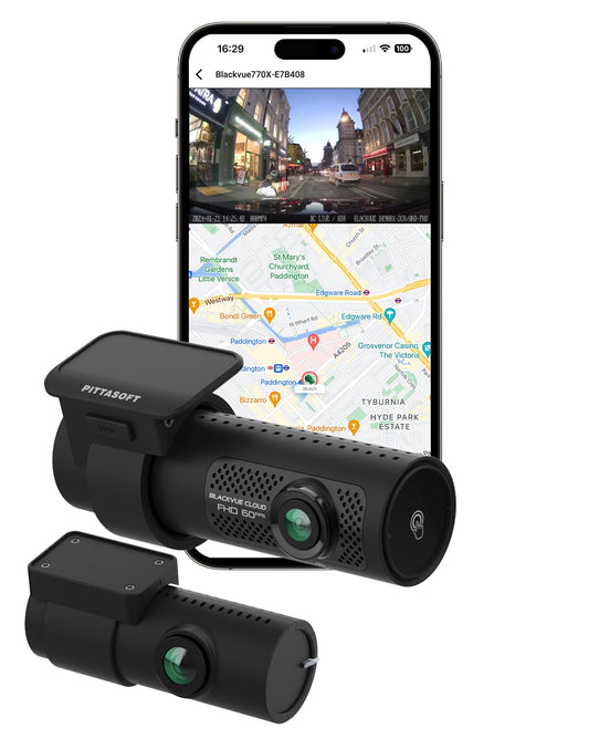 BlackVue DR770X-2CH (64 GB) UK Edition - Full HD Front/Rear Dash Cam with Smooth 60fps Video - Made in Korea