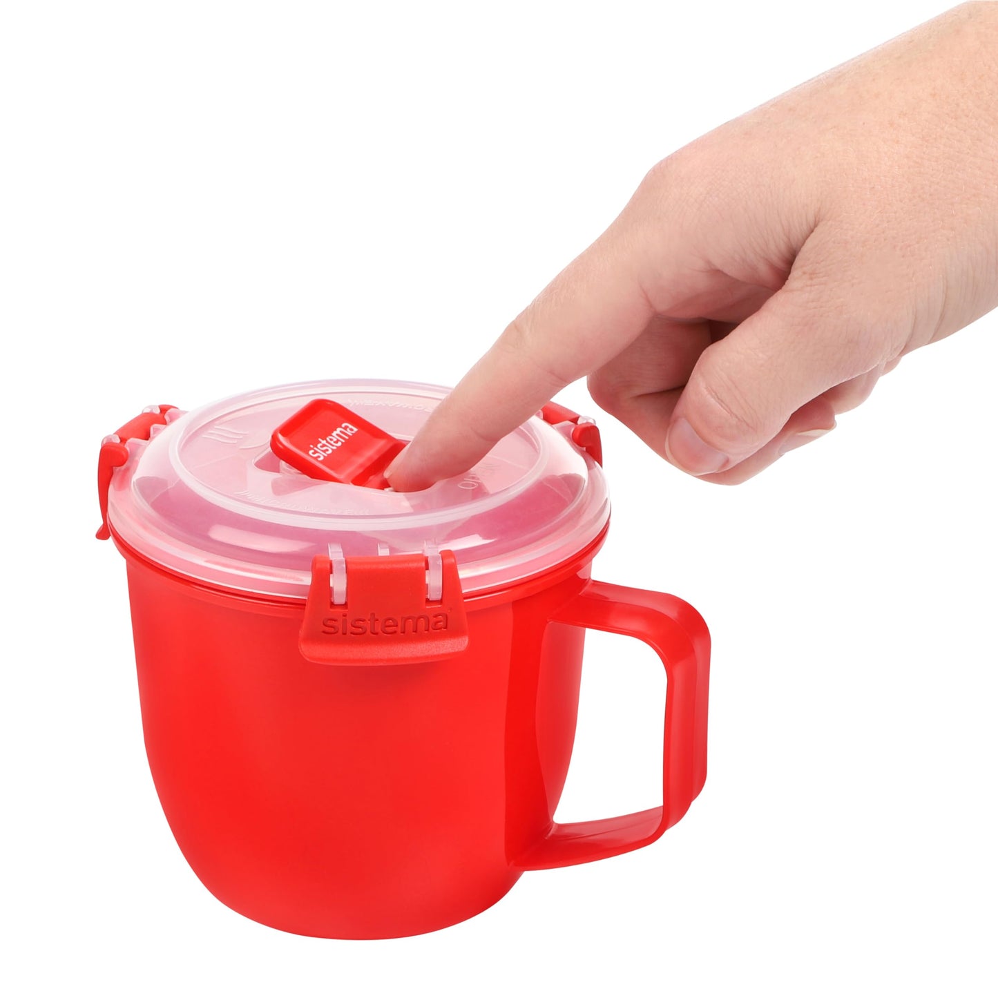 Sistema 565 ml Microwave Small Soup Mug with Steam-Release Vents - Made in New Zealand