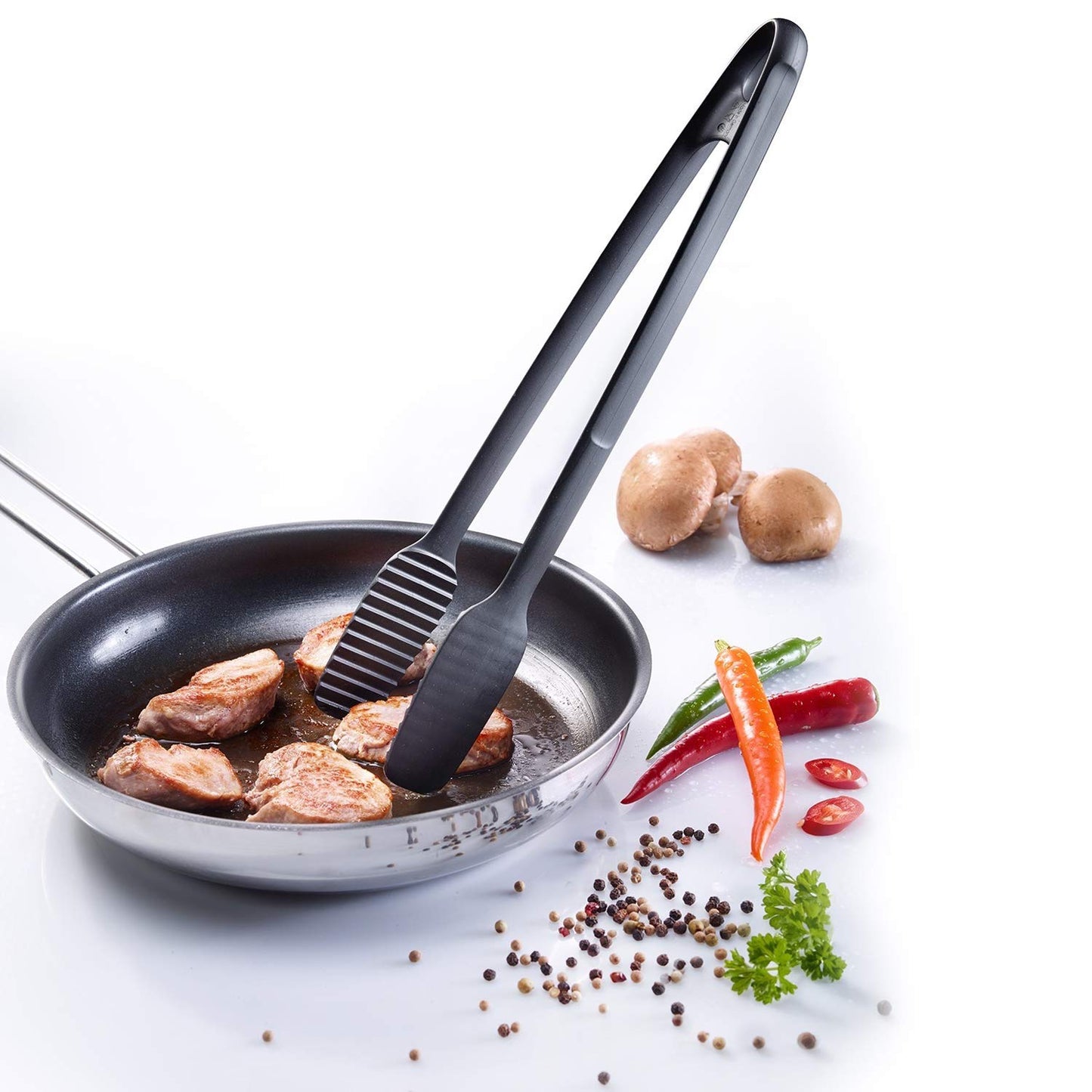 Westmark Frying And Serving Tongs, Plastic, Length: 33.2 cm, Black - Made in Germany