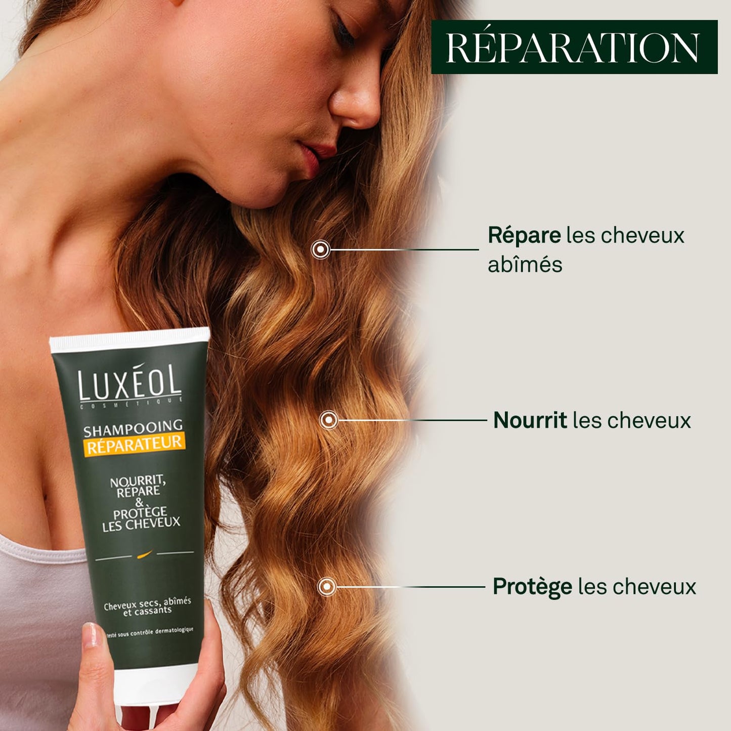 Luxéol Shampoo Nourishes, , Protects Hair Made in France 200 ml