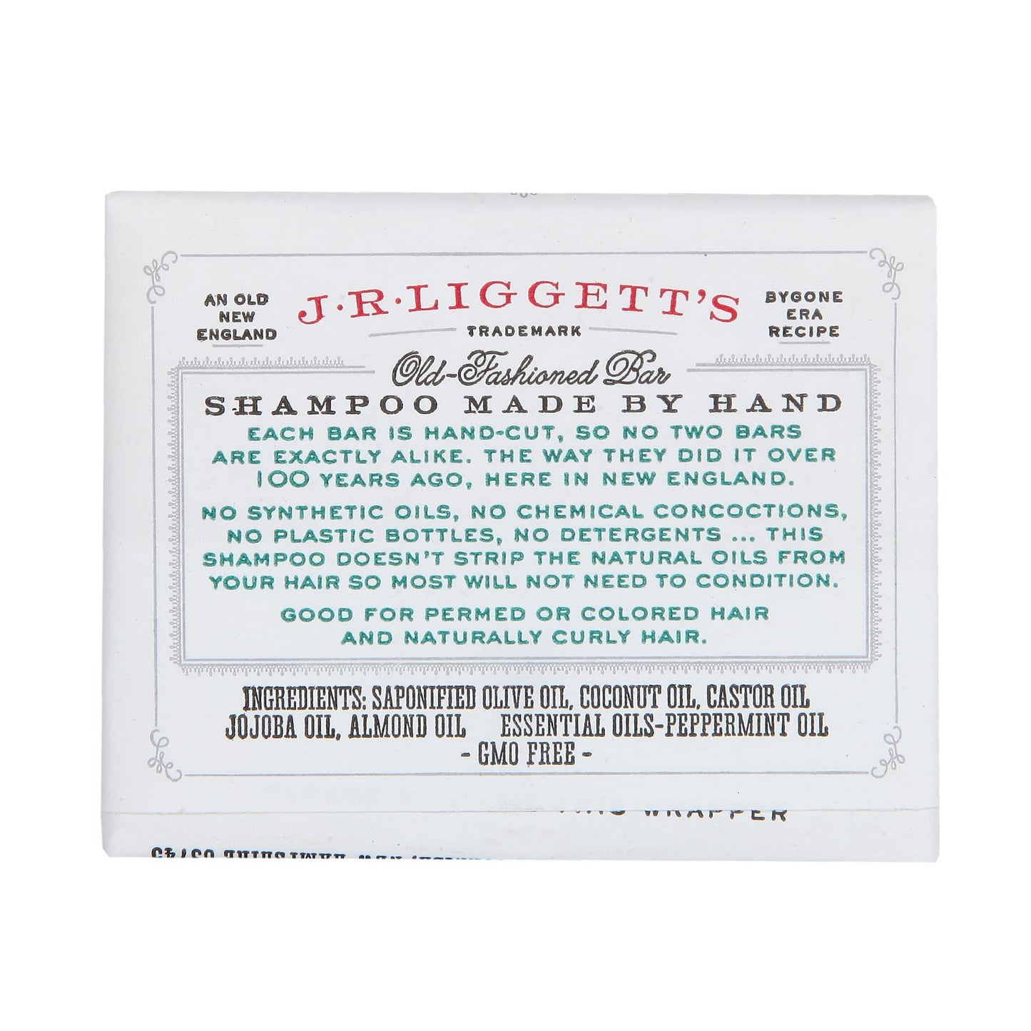 J.R. Liggett Bar Shampoo, Jojoba and Peppermint, 3.5 Ounce - Made in U.S.A.