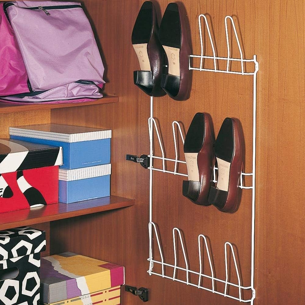 Metaltex Wall-Mounted Shoe Rack (6 Pairs) - Made in Italy