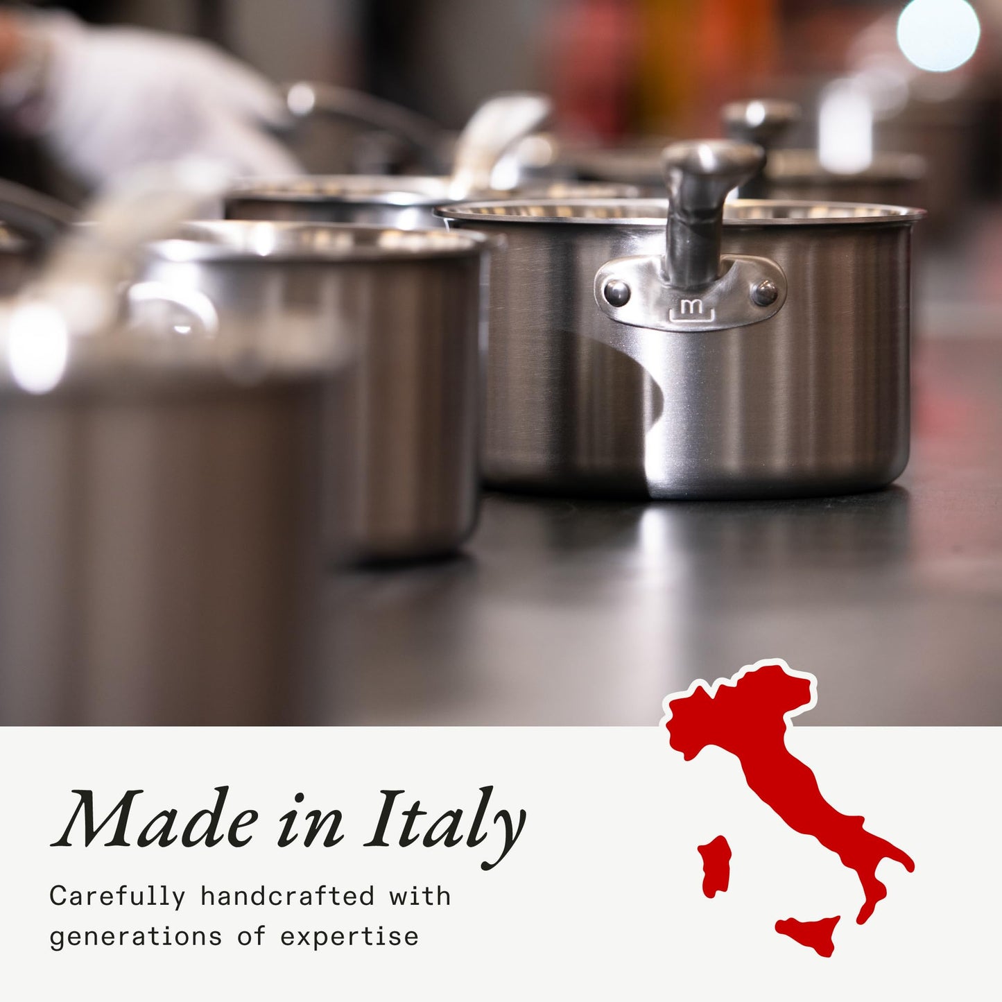 Made in Cookware - 8 Quart Stainless Steel Stock Pot with Lid - Made in Italy