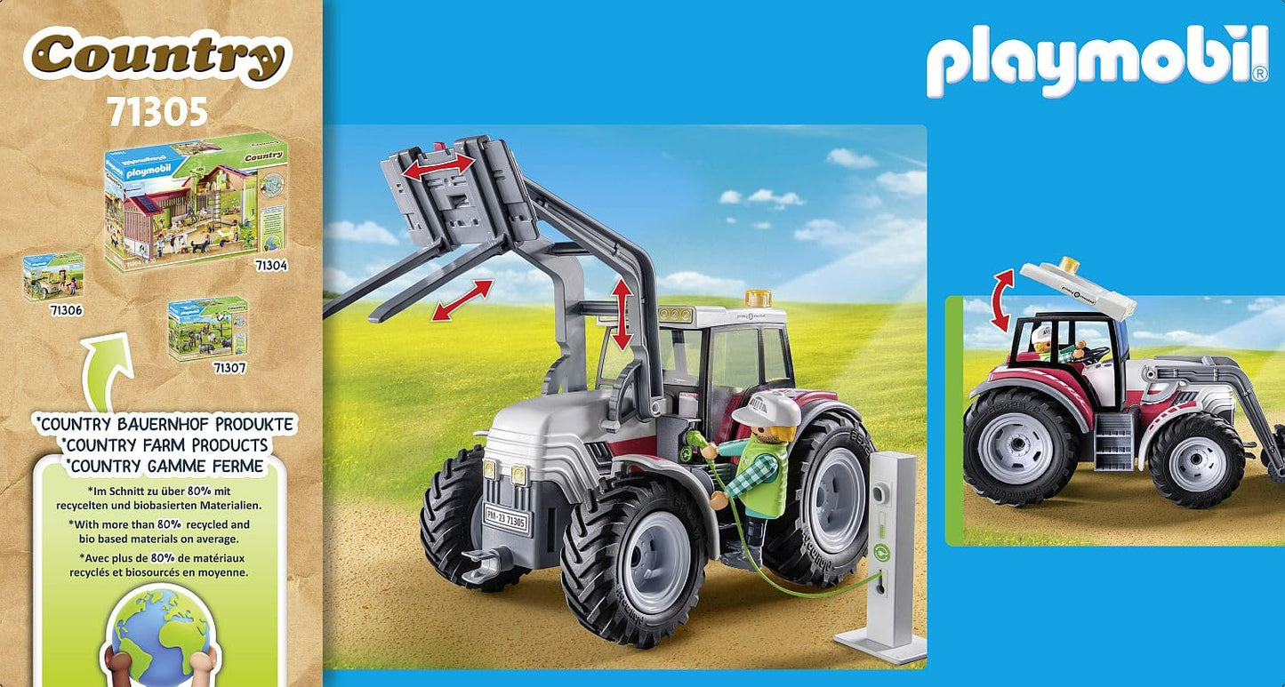 Playmobil Country Large Electric-powered Tractor, Ages 4+ - Made in Germany