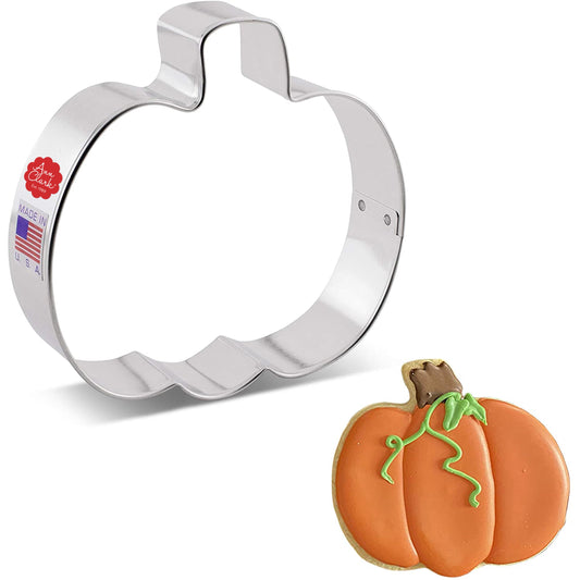 Pumpkin Cookie Cutter 10.2 cm, Made in USA by Ann Clark