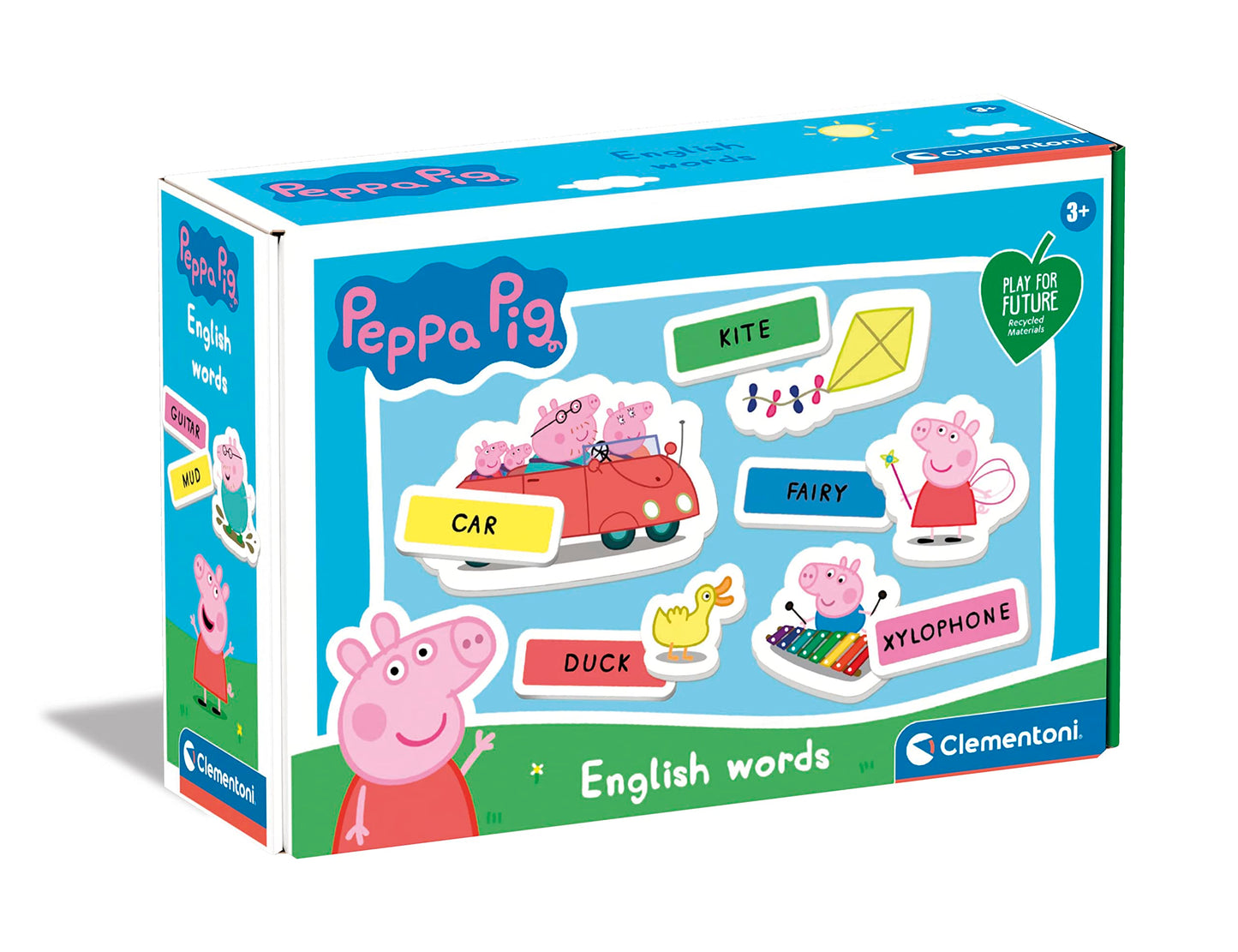 Clementoni Peppa Pig English Words Flashcards for 3 Years Old - Made in Italy