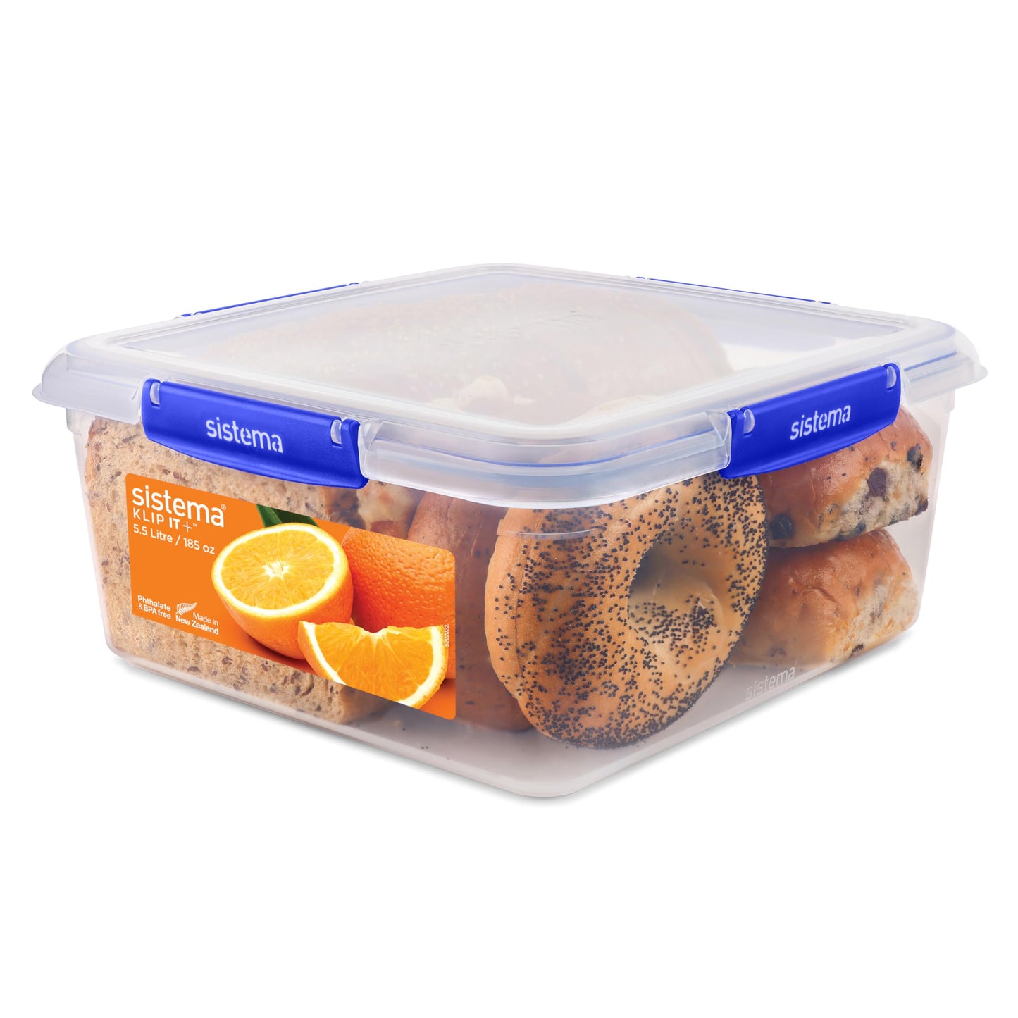 Sistema KLIP IT PLUS 5.5L Square Food Storage Container - Made in New Zealand