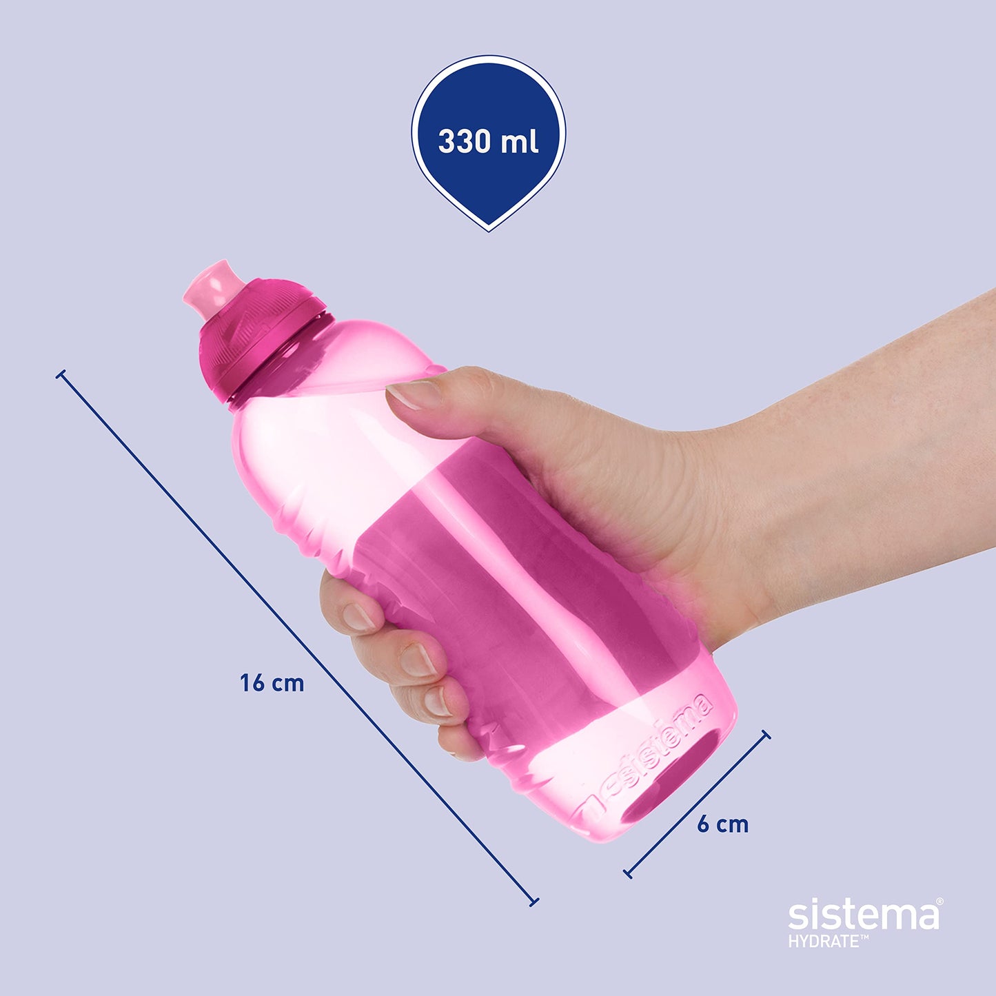 Sistema 330 ml Twist 'n' Sip Squeeze Kids Water Bottle - Made in New Zealand