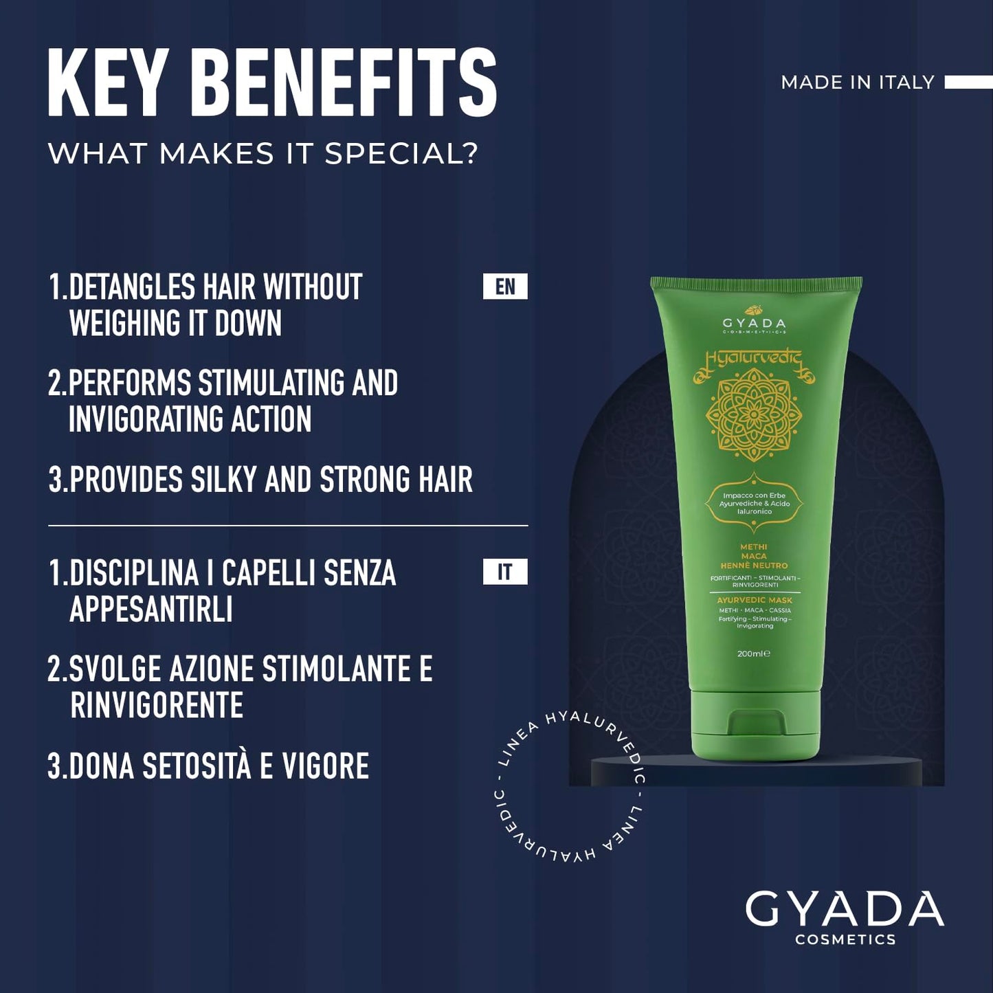 GYADA COSMETICS Professional Treatment for Fine and Weak Hai 200 ml - Made in Italy