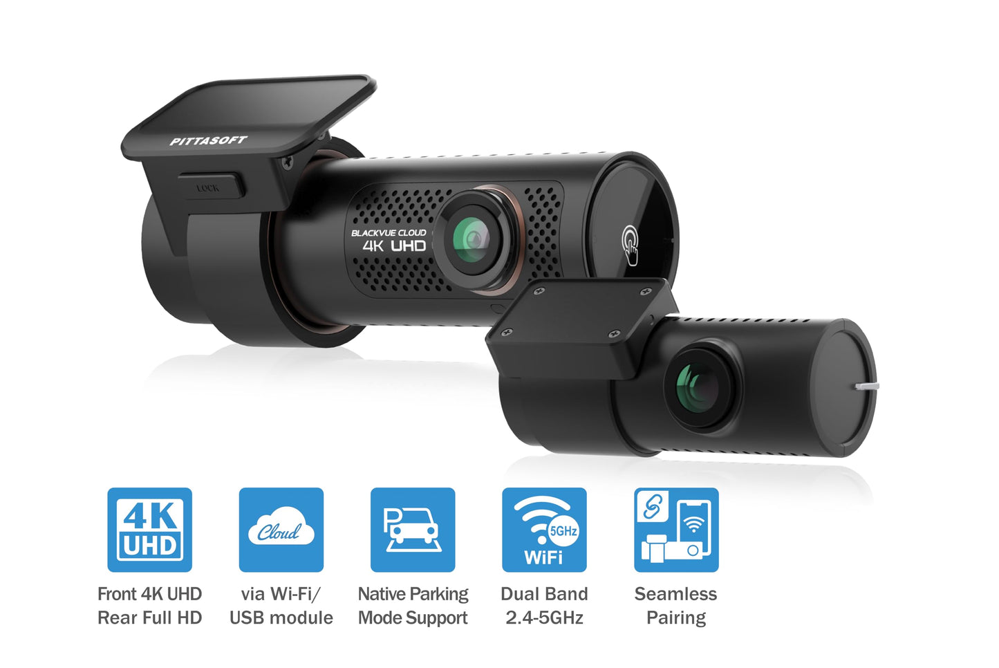 BLACKVUE DR970X-2CH (64 GB) UK Edition - 4K Ultra HD Front & Rear Dash Cam with 8-MP CMOS Sensor - Made in Korea