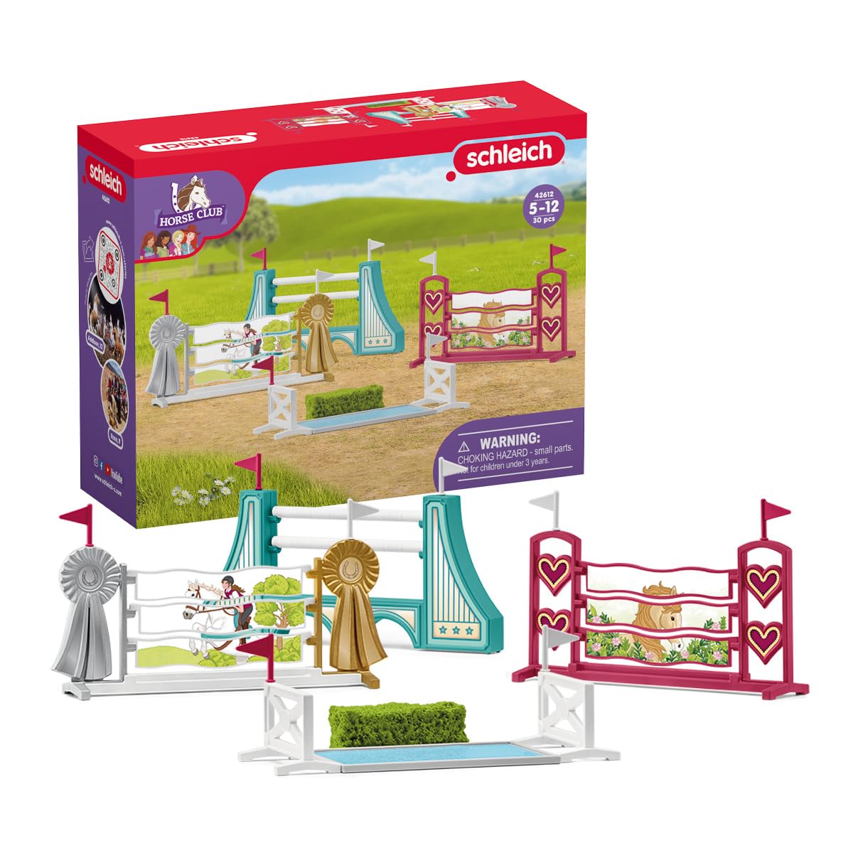 SCHLEICH Obstacle Accessoires Horse Club Toy Playset aged 5-12 Years - Made in Germany, Romania and Moldova