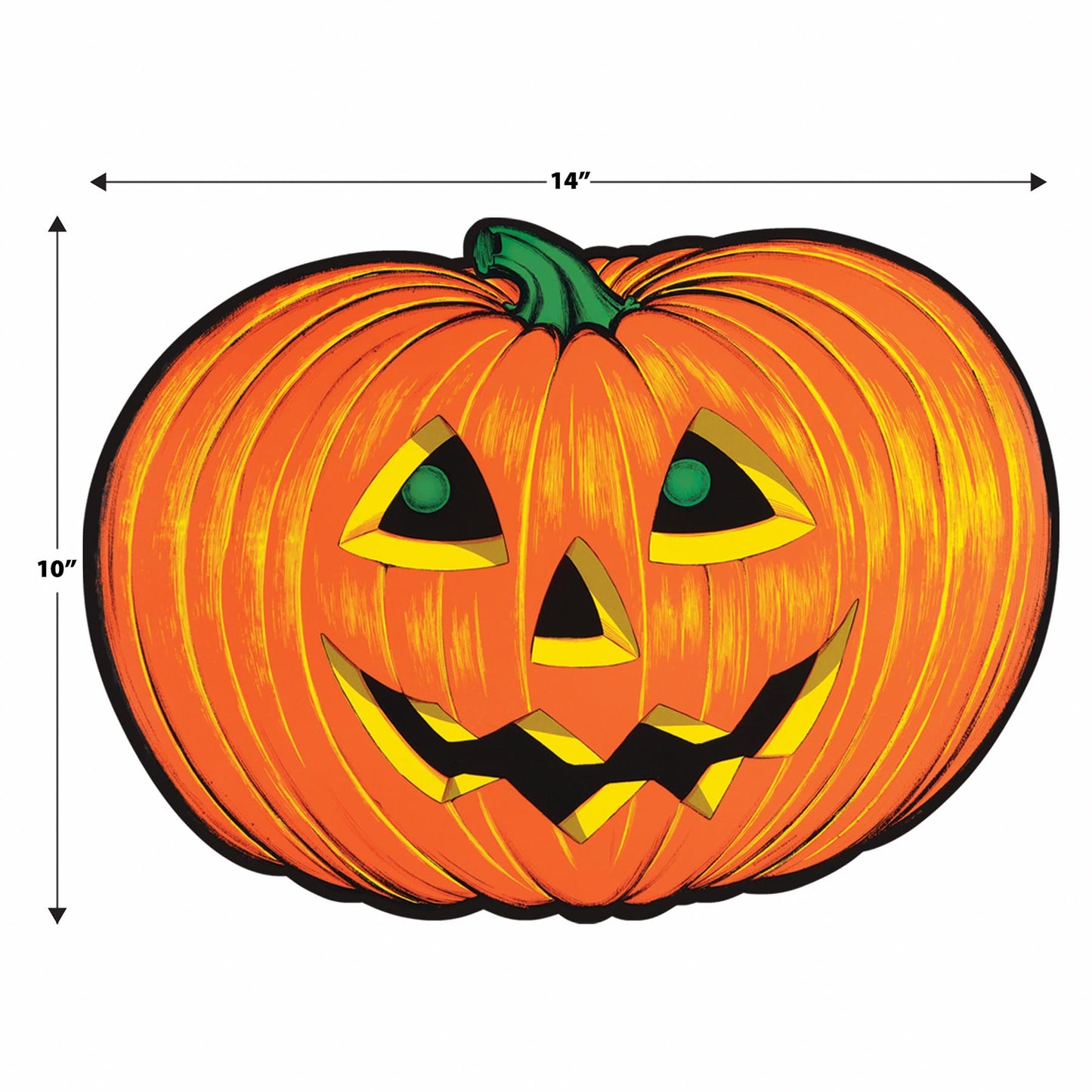 Beistle 6 Piece Paper Jack-O-Lantern Cut Outs Halloween Party Decorations 10" x 14" - Made in USA  10" x 14"