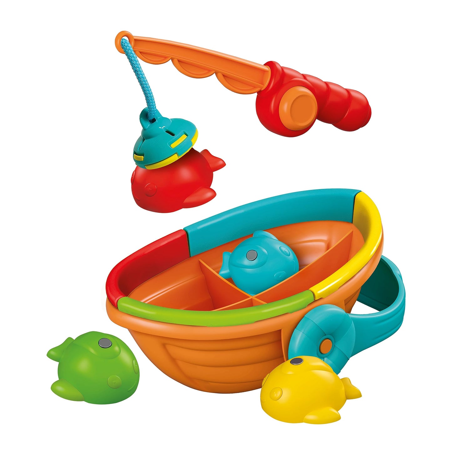 Clementoni Colour Fishing Floating Bath Toy For 1 Year Olds - Made In Italy